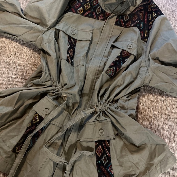 ModCloth Utility Jacket With Aztec Embroidery Sz 2X - Picture 5 of 8